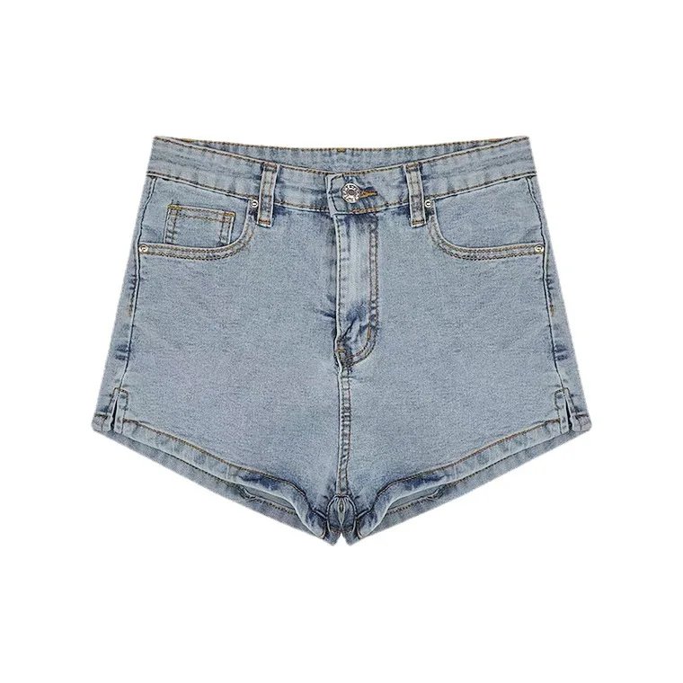 Women's Denim Shorts Casual High-Waisted Shorts Retro-Washed Button-Fly Sexy Hot Pants Tight-fitting Summer Shorts Women's Denim Shorts Casual High-Waisted Shorts Retro-Washed Button-Fly Sexy Hot Pants Tight-fitting Summer Shorts