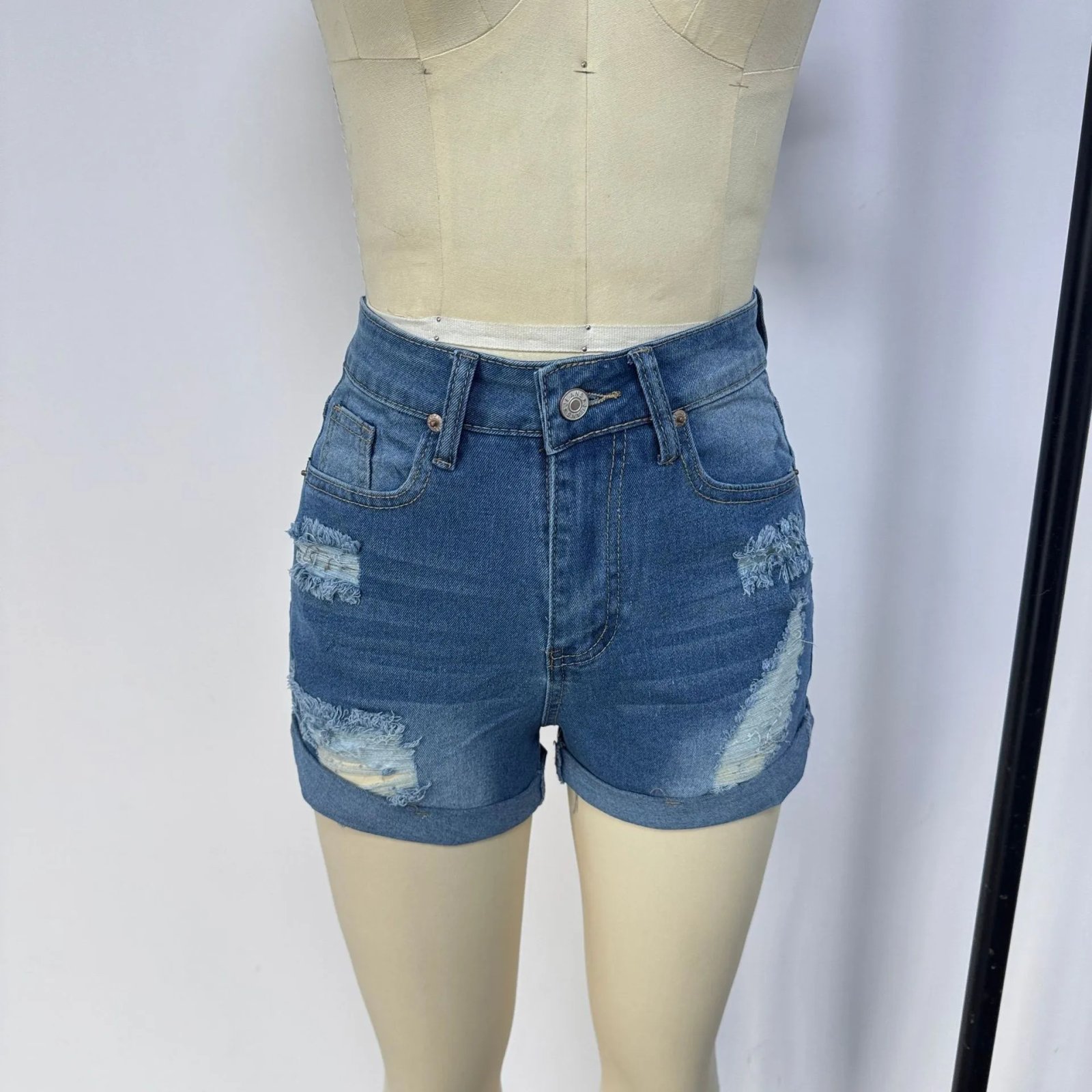 2026 Summer New Ripped Casual High Waist Women's Jeans Shorts