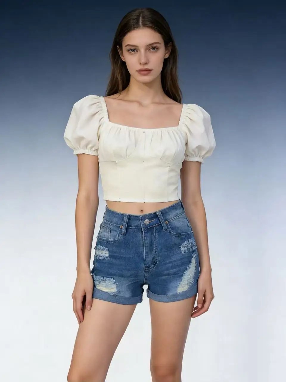 2026 Summer New Ripped Casual High Waist Women's Jeans Shorts