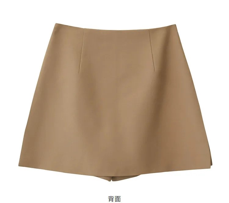 Amii Shorts Skirts Women's High Waist Versatile 2026 Spring New A-Line Skirt Shorts Office Loose Solid Women's Clothing 12343035