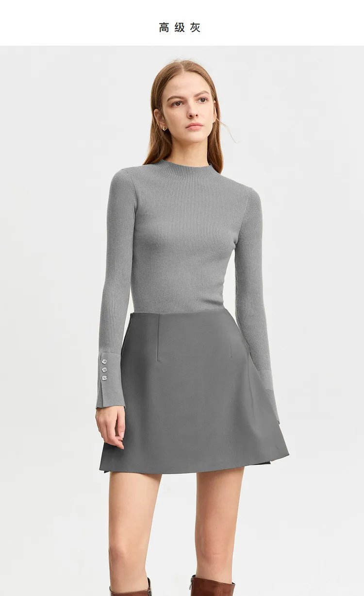 Amii Shorts Skirts Women's High Waist Versatile 2026 Spring New A-Line Skirt Shorts Office Loose Solid Women's Clothing 12343035