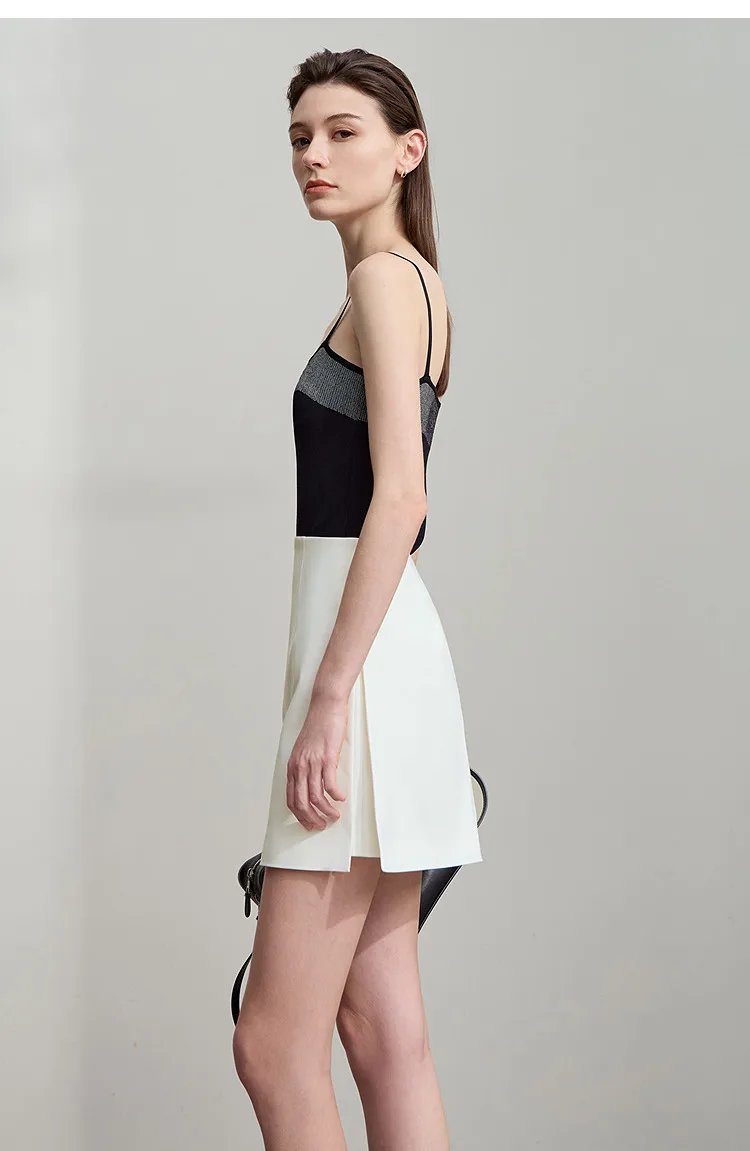 Amii Shorts Skirts Women's High Waist Versatile 2026 Spring New A-Line Skirt Shorts Office Loose Solid Women's Clothing 12343035