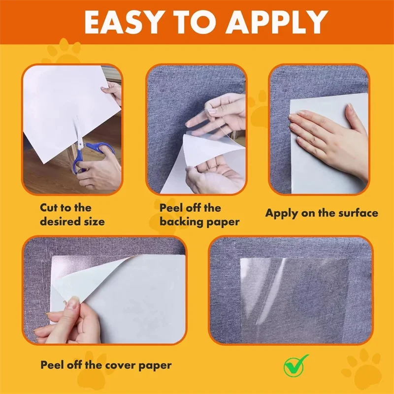 Cat Scratch Deterrent Tape Furniture Protectors From Cats Transparent Self-Adhesive Pet Training Tape for Sofa Furniture Sticker Cat Scratch Deterrent Tape Furniture Protectors From Cats Transparent Self-Adhesive Pet Training Tape for Sofa Furniture Sticker
