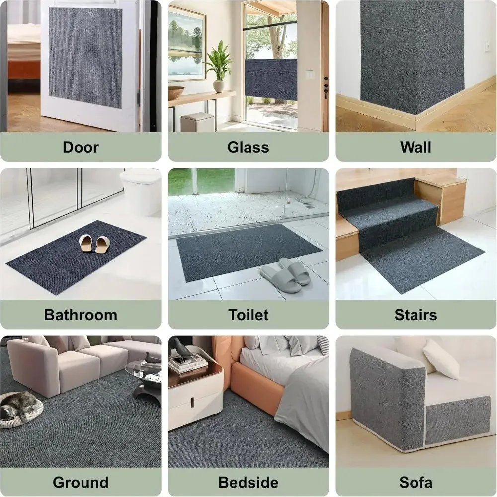 Trimmable Cat Scratcher Sofa Protector Cats Scratcher Pad Board Protection Self-adhesive Carpet DIY Cat Scratch Mat