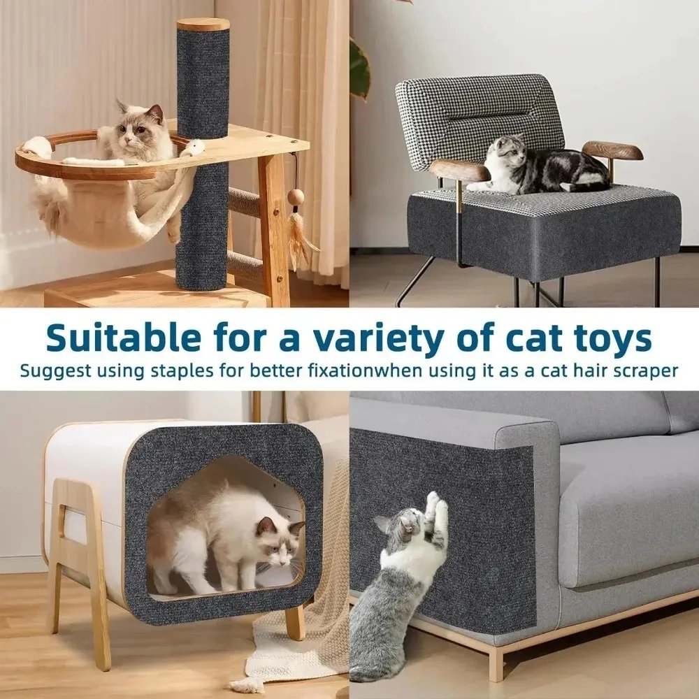Trimmable Cat Scratcher Sofa Protector Cats Scratcher Pad Board Protection Self-adhesive Carpet DIY Cat Scratch Mat