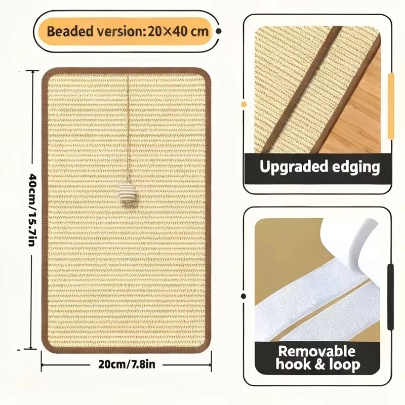 Durable Multi-Layer Hemp Rope Cat Scratcher, Sofa Corner Protector Invisible Adhesive, Ideal Easter Gift for Cats Durable Multi-Layer Hemp Rope Cat Scratcher, Sofa Corner Protector Invisible Adhesive, Ideal Easter Gift for Cats