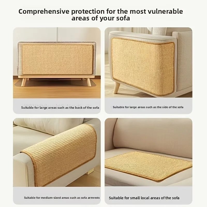 Durable Multi-Layer Hemp Rope Cat Scratcher, Sofa Corner Protector Invisible Adhesive, Ideal Easter Gift for Cats Durable Multi-Layer Hemp Rope Cat Scratcher, Sofa Corner Protector Invisible Adhesive, Ideal Easter Gift for Cats