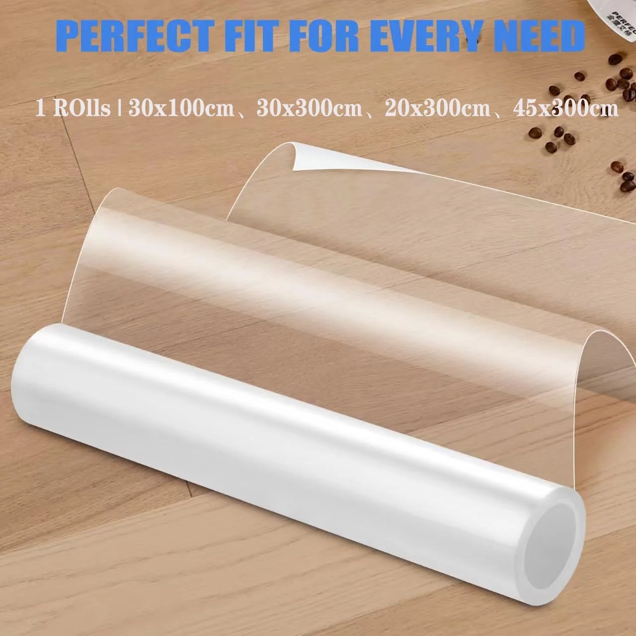 45x300cm Anti Cat Scratch Furniture Protector Self-Adhesive Peelable Cat Training Protectors PVC Transparent Tape for Couch Sofa