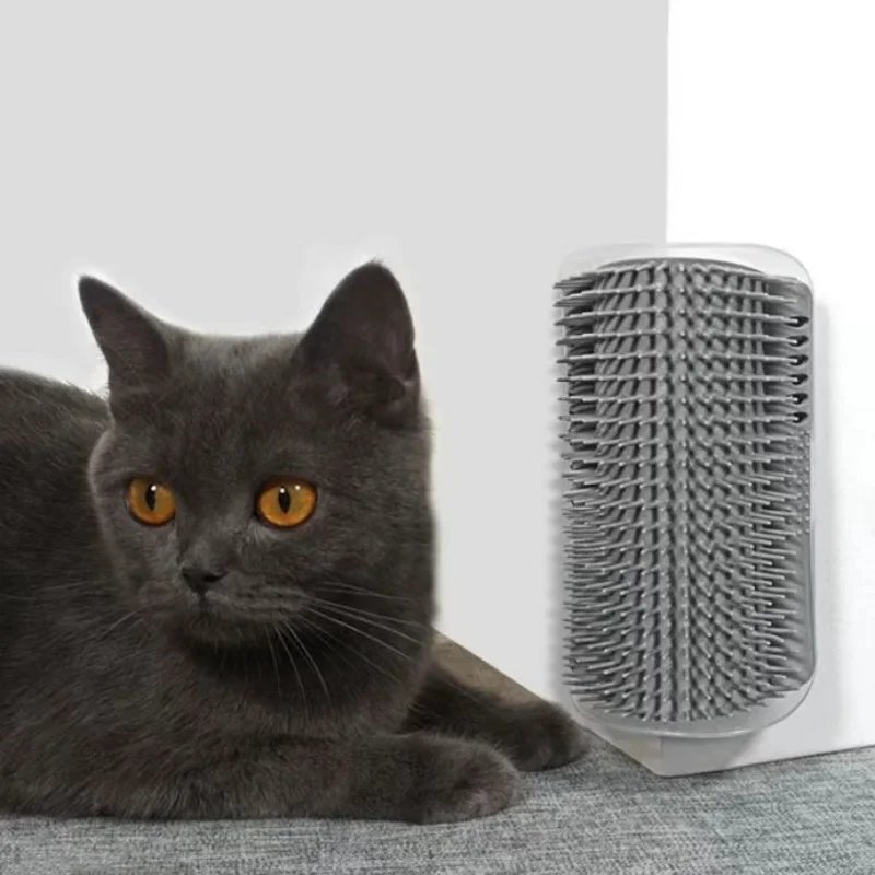 Cat Massage Tool Pet Hair Removal Massage Comb Wall Corner Self Cleaning Rubbing Brush Cats Toys Pet Beauty Supplies