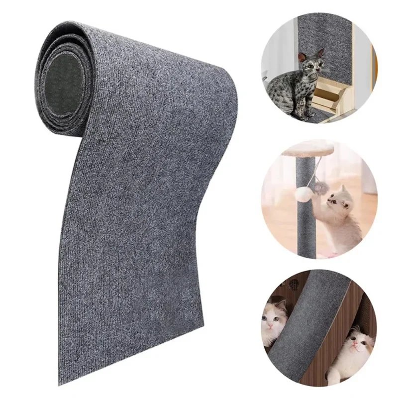 Trimmable Cat Scratching Mat Cat Scratcher Sofa Tape Scratching Post Self-adhesive Carpet Cats Scratch Board Cat Accessories