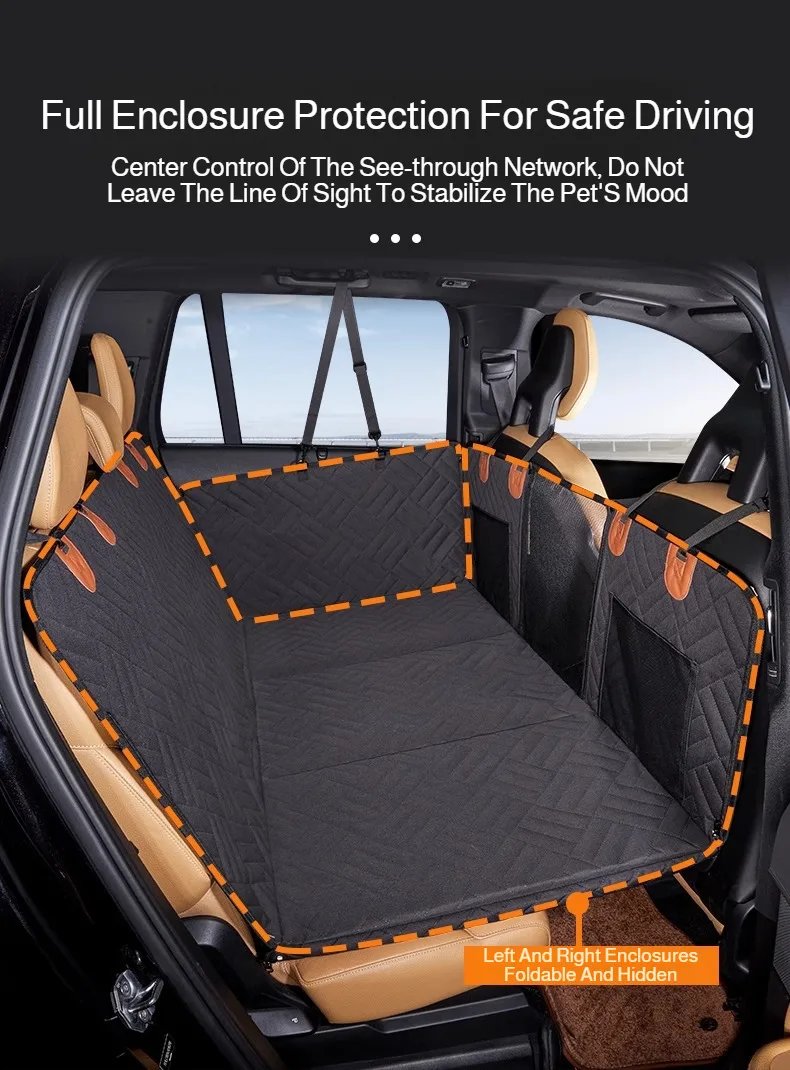 Winter Removable Car Seat Cover Back Seat Extension Dog Pad Waterproof Scratch Proof Nonslip Hammock Rear Seat Cushion for Pet