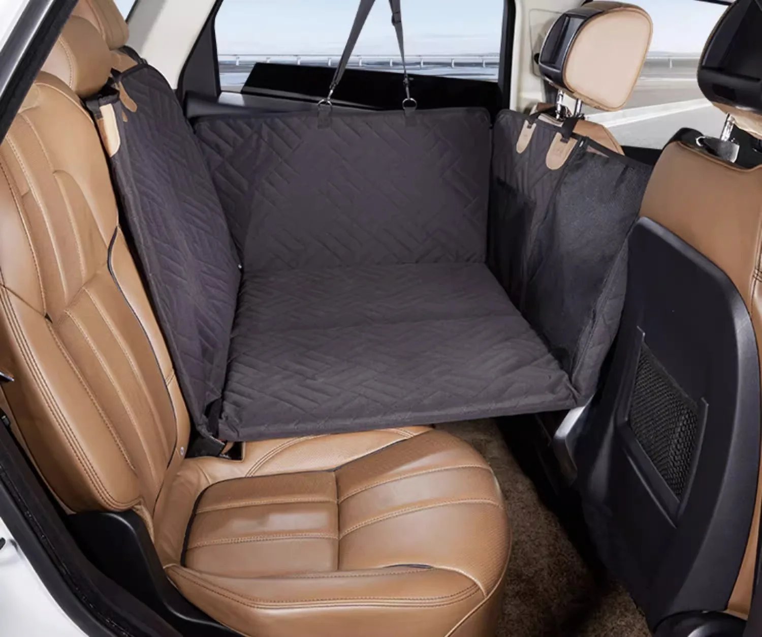 Winter Removable Car Seat Cover Back Seat Extension Dog Pad Waterproof Scratch Proof Nonslip Hammock Rear Seat Cushion for Pet