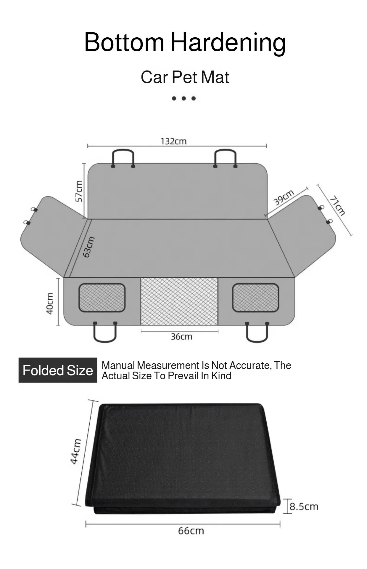 Winter Removable Car Seat Cover Back Seat Extension Dog Pad Waterproof Scratch Proof Nonslip Hammock Rear Seat Cushion for Pet