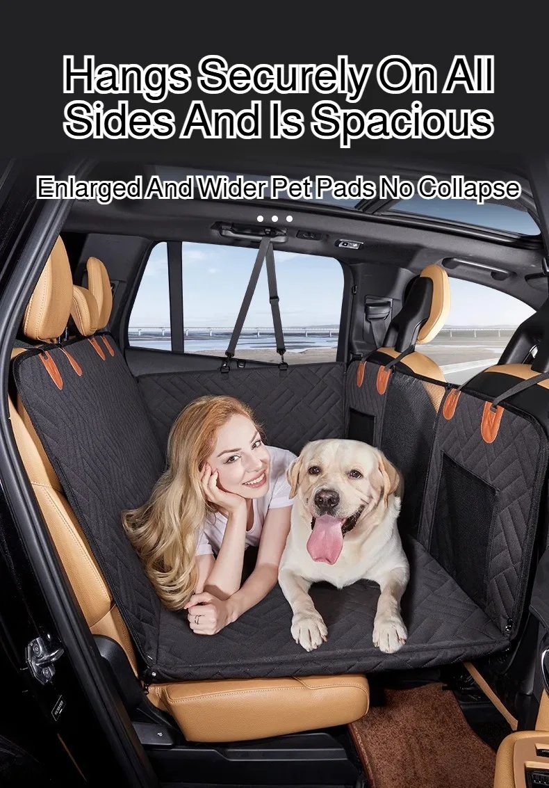 Winter Removable Car Seat Cover Back Seat Extension Dog Pad Waterproof Scratch Proof Nonslip Hammock Rear Seat Cushion for Pet