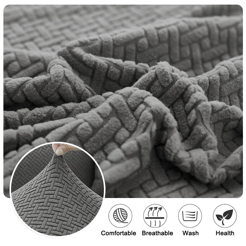 Thick Jacquard Sofa Seat Cushion Cover Funiture Protector Stretch Couch Covers ForLiving Room Removable Seat Slipcover Kids Pets