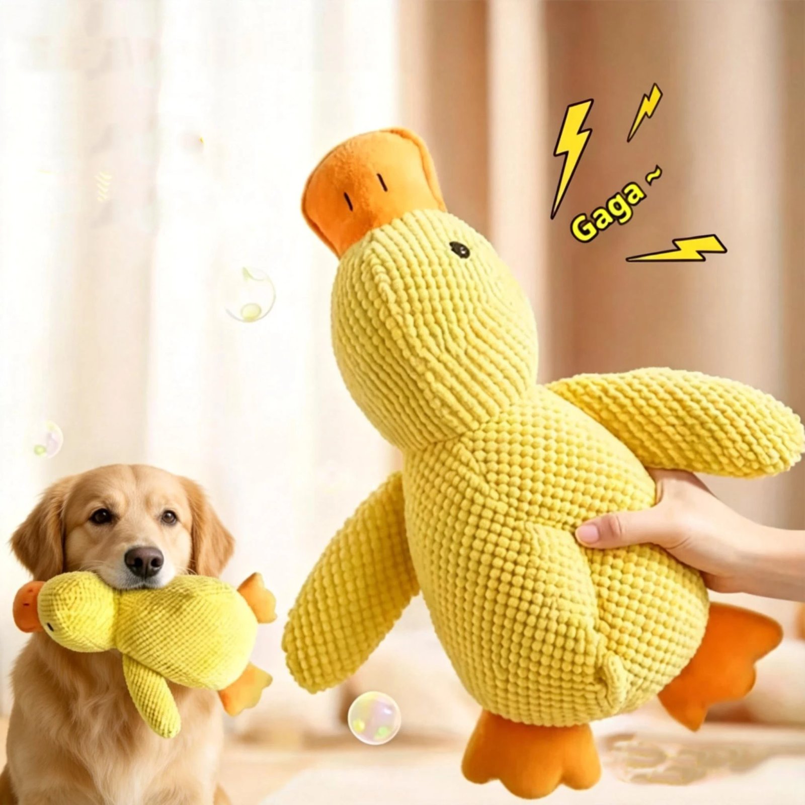 Dog Toy Plush,Sleeping Duck With Sound Pet Interactive Plush Bite Resistant Teeth Grinding Puppy Cat Relieve Boredom Pet Product