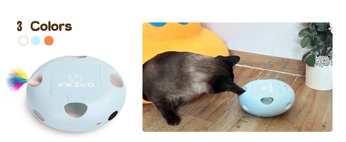 INKZOO Cat Toys, Interactive Cat Toys for Indoor Cats, Smart Interactive Kitten Toy, Automatic 7 Holes Mice Whack-A-Mole INKZOO Cat Toys, Interactive Cat Toys for Indoor Cats, Smart Interactive Kitten Toy, Automatic 7 Holes Mice Whack-A-Mole