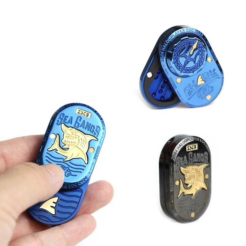 Shark Mechanical Fidget Slider EDC Fidget Toys Office Desk Toys Anxiety Stress Relief Toys Adults Gifts