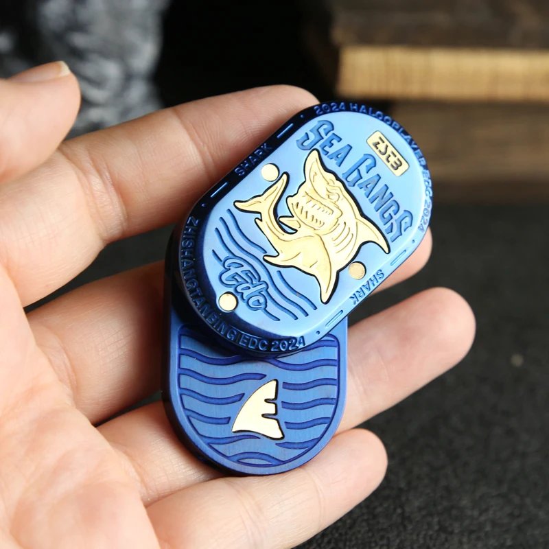 Shark Mechanical Fidget Slider EDC Fidget Toys Office Desk Toys Anxiety Stress Relief Toys Adults Gifts