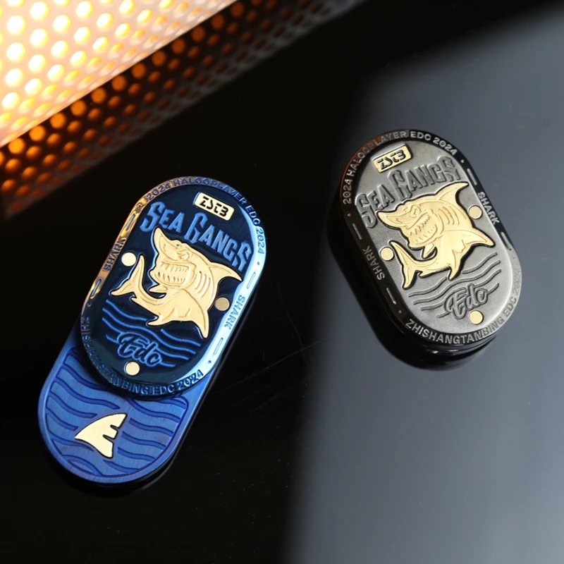 Shark Mechanical Fidget Slider EDC Fidget Toys Office Desk Toys Anxiety Stress Relief Toys Adults Gifts