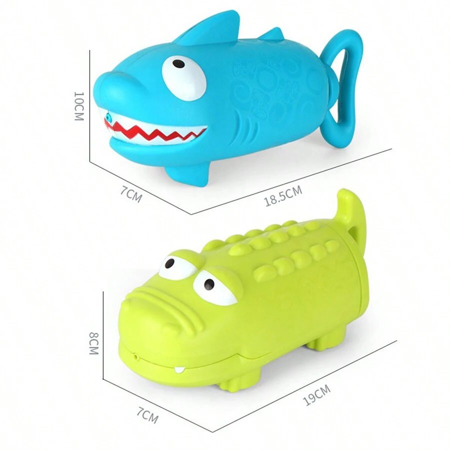 Kids Pull-Out Water Gun Toys For Children Shark Cartoon Design Summer Play Beach Watergun Sprinkler Bathroom Shower Bath Toys Kids Pull-Out Water Gun Toys For Children Shark Cartoon Design Summer Play Beach Watergun Sprinkler Bathroom Shower Bath Toys