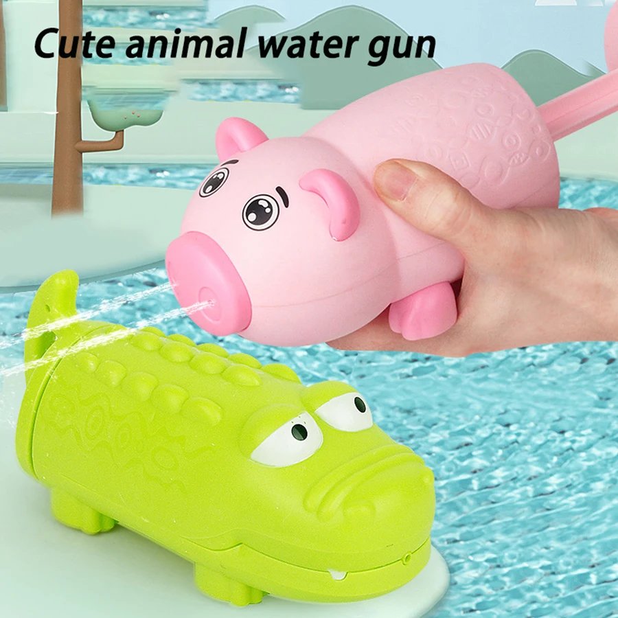 Kids Pull-Out Water Gun Toys For Children Shark Cartoon Design Summer Play Beach Watergun Sprinkler Bathroom Shower Bath Toys Kids Pull-Out Water Gun Toys For Children Shark Cartoon Design Summer Play Beach Watergun Sprinkler Bathroom Shower Bath Toys