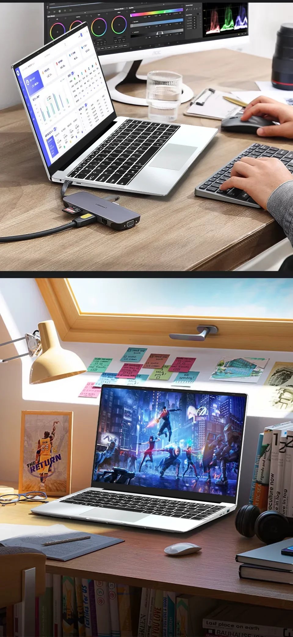 2026 Office Laptop Windows 11 Pro intel i7 8650U Intel Atom A3950 14.1 inch Notebook Computer 12GB RAM 1TB 2TB SSD PC Gaming