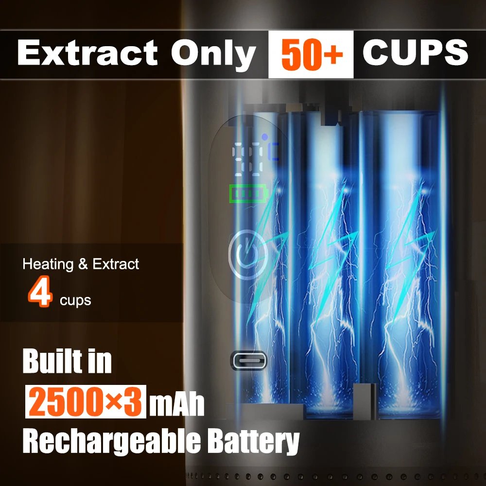 DENOKIN Portable Espresso Coffee Machine With Digital Display 3-in-1 Capsule Coffee Maker for Car & Home Camping Coffee Maker DENOKIN Portable Espresso Coffee Machine With Digital Display 3-in-1 Capsule Coffee Maker for Car & Home Camping Coffee Maker