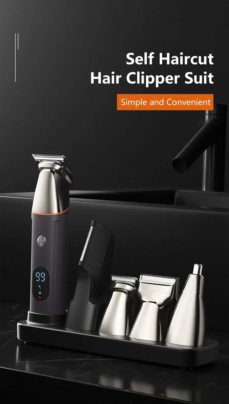 Mijia 5 in 1 Hair Trimmer Machine LCD Display Clippers Barber Professional Hair Cutting Machines Men's Electric Shaver
