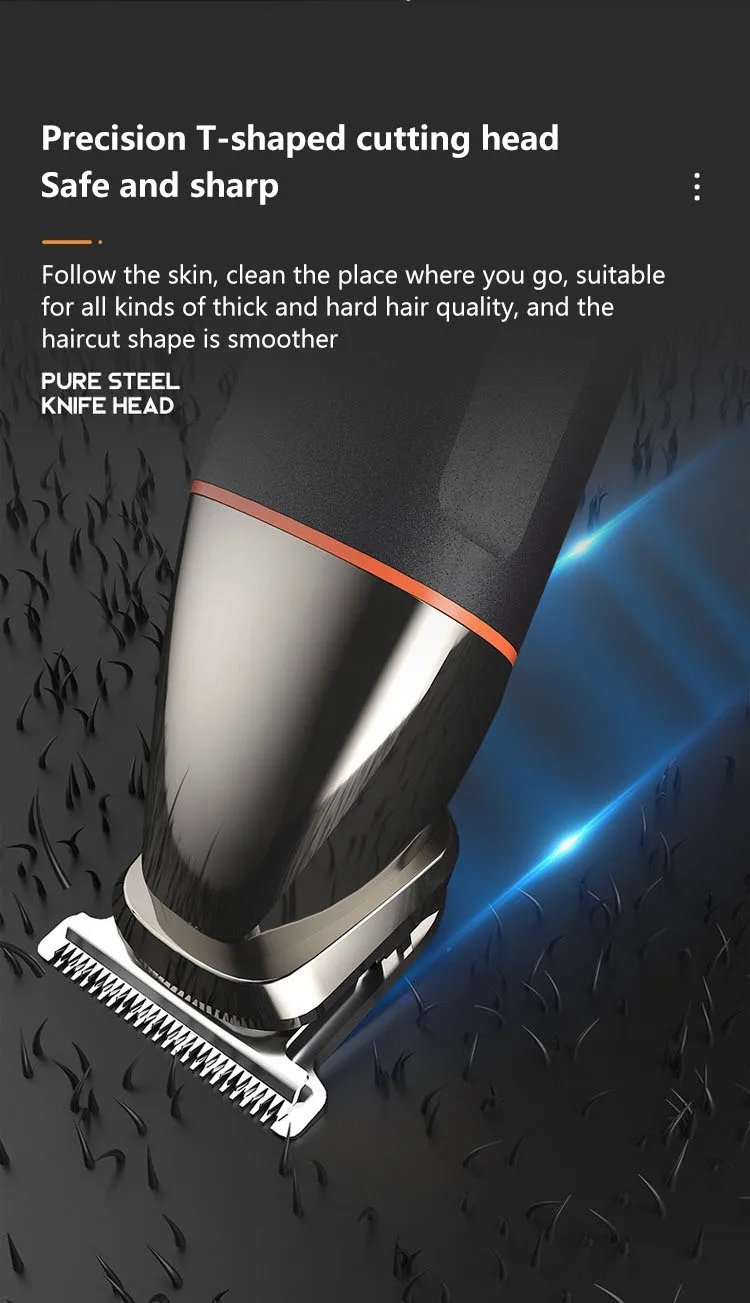 Mijia 5 in 1 Hair Trimmer Machine LCD Display Clippers Barber Professional Hair Cutting Machines Men's Electric Shaver