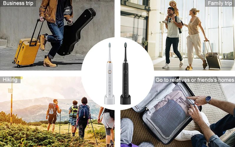 Electric Sonic Toothbrush 8 Brush Heads Smart Ultrasonic Dental Teeth Whitening Rechargeable Adult Tooth Brush Sarmocare S100