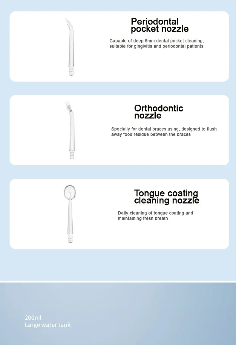 Oral Irrigator Dental Water Jet Flosser Appliance Pick Floss Dentistry Mouth Washing Machine Teeth Whitening Cleaning Tools