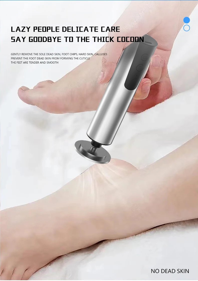 Foot Care File Electric Foot Callus Remover Leg Heels Remove Dead Skin Pedicure Tool Set and Replacement Sandpaper
