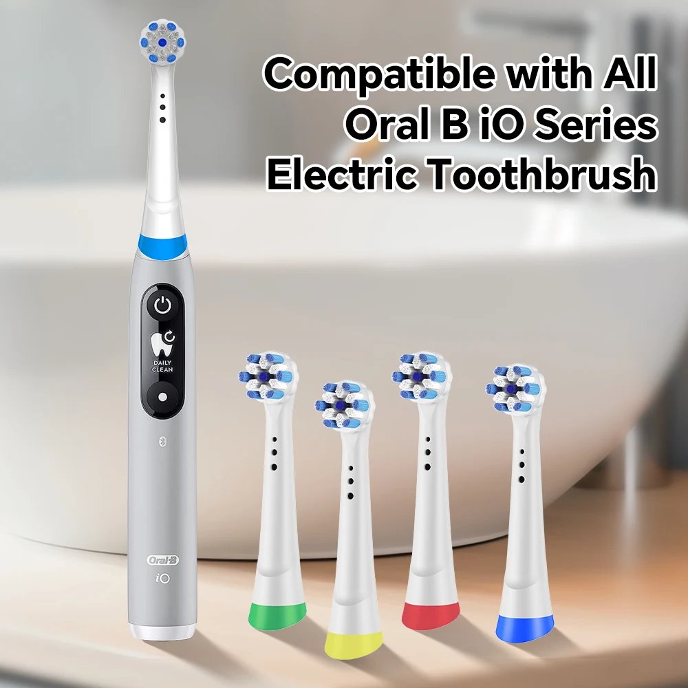 4/8/12 Pack Compatible with Oral B iO Series Electric Toothbrush Replacement Brush Heads, Toothbrushes Head for iO 2/3/4/5/6/7/8