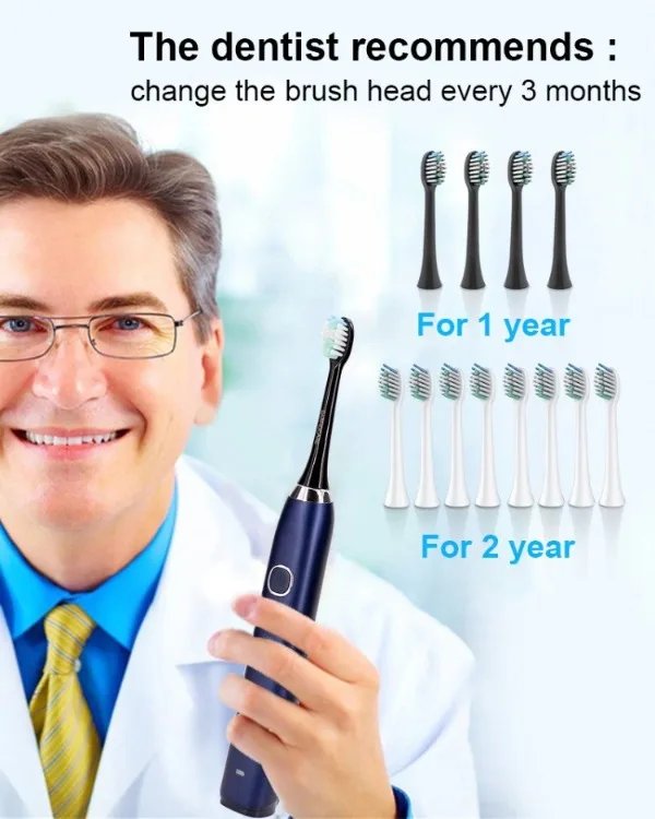 Sonic Electric Toothbrush Adults 8 Brush Heads 5 Modes USB Rechargeable IPX7 Waterproof Whitening Power Toothbrushes for Adults Sonic Electric Toothbrush Adults 8 Brush Heads 5 Modes USB Rechargeable IPX7 Waterproof Whitening Power Toothbrushes for Adults