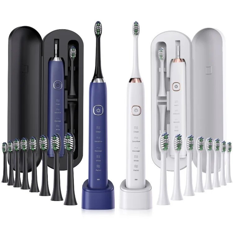 Sonic Electric Toothbrush Adults 8 Brush Heads 5 Modes USB Rechargeable IPX7 Waterproof Whitening Power Toothbrushes for Adults Sonic Electric Toothbrush Adults 8 Brush Heads 5 Modes USB Rechargeable IPX7 Waterproof Whitening Power Toothbrushes for Adults