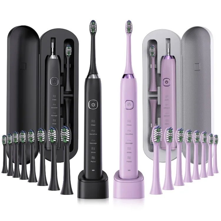 Sonic Electric Toothbrush Adults 8 Brush Heads 5 Modes USB Rechargeable IPX7 Waterproof Whitening Power Toothbrushes for Adults Sonic Electric Toothbrush Adults 8 Brush Heads 5 Modes USB Rechargeable IPX7 Waterproof Whitening Power Toothbrushes for Adults