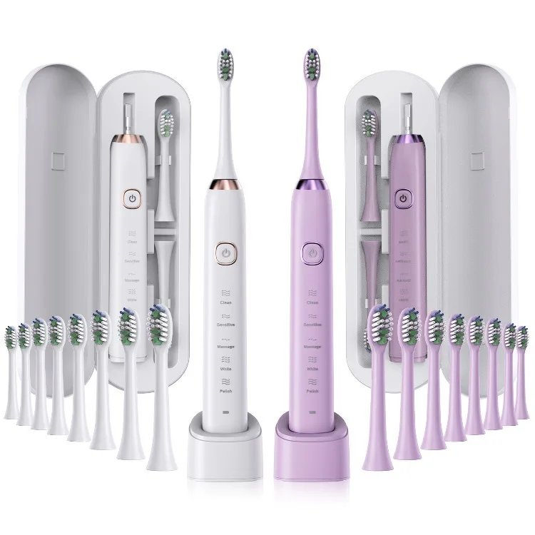 Sonic Electric Toothbrush Adults 8 Brush Heads 5 Modes USB Rechargeable IPX7 Waterproof Whitening Power Toothbrushes for Adults Sonic Electric Toothbrush Adults 8 Brush Heads 5 Modes USB Rechargeable IPX7 Waterproof Whitening Power Toothbrushes for Adults