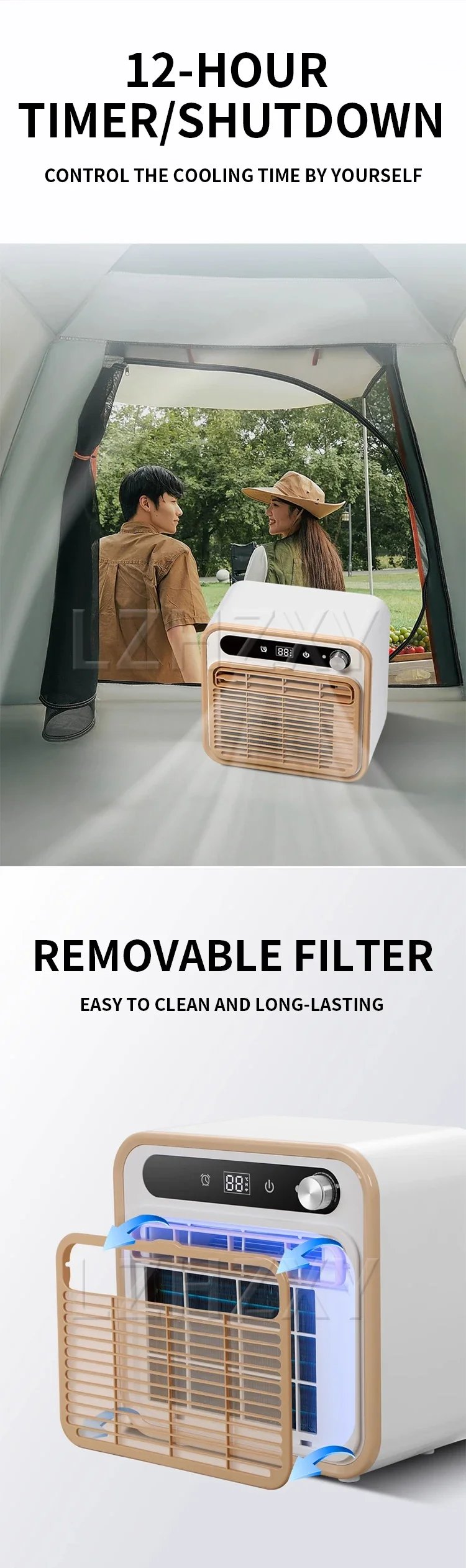 1500W New Split Mobile Air Conditioner Portable Installation-free Camping Tent Air Conditioner Parking Air Conditioner