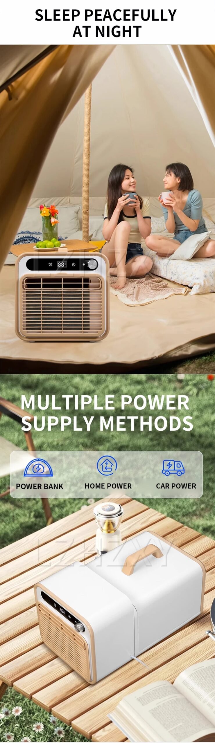 1500W New Split Mobile Air Conditioner Portable Installation-free Camping Tent Air Conditioner Parking Air Conditioner