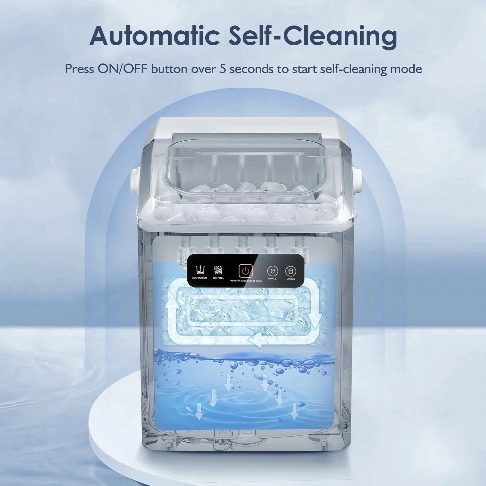 Automatic Household Ice Maker-Quick Ice Making,Multi-Function Silent Design Rapid Preparation Of Pure Ice Cubes Summer Necessiti