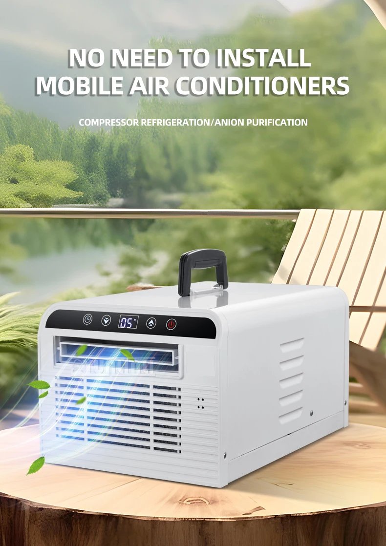 2500BTU Portable Air Conditioner Summer Pet Cooler Klima Sogutucu Drainage-free Mobile Air Conditioner