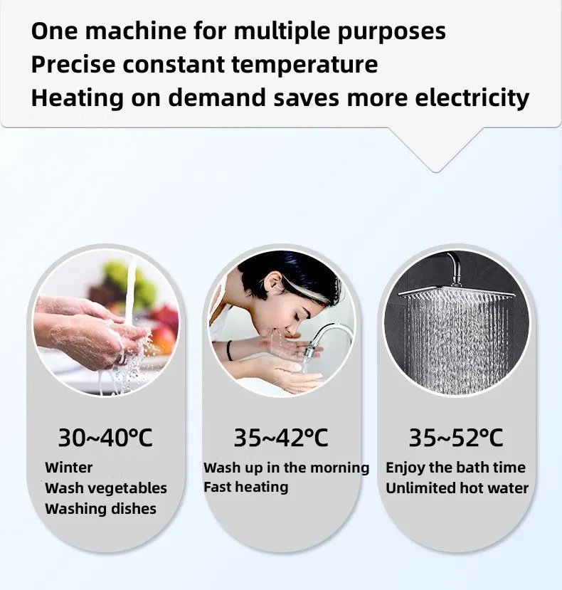 HYUNDA Electric Water Heater Instantaneous Rapid Heating Household Bathroom Shower Small Bath Machine Kitchen Water Heater HYUNDA Electric Water Heater Instantaneous Rapid Heating Household Bathroom Shower Small Bath Machine Kitchen Water Heater