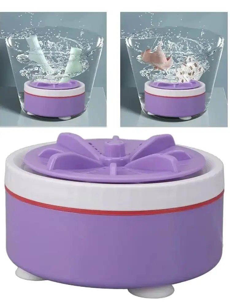 Portable USB Mini Washer Compact Turbine for Underwear & Socks with 3 Adjustable Speeds Space-Saving Design for Dorms & Travel