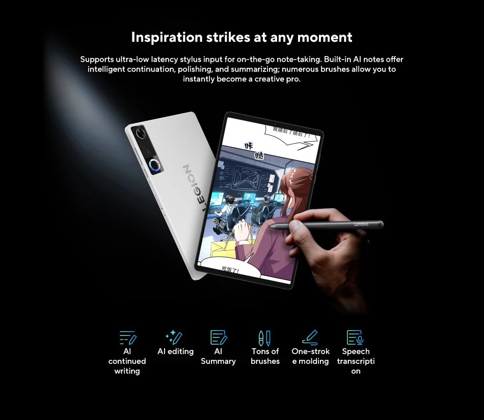 Lenovo Legion Y700 5th Gaming Tablet Original CN Version Snapdragon 8 Elite Gen5 8.8&lsquo;&rsquo; 3K 165Hz Display 9000mAh Android Pad PC