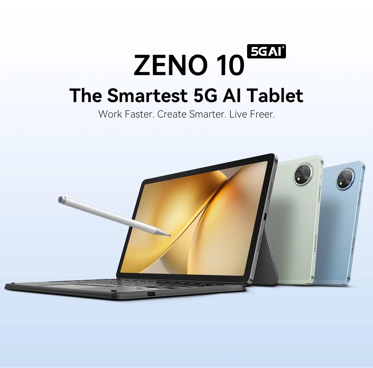 Blackview Zeno 10 5G AI Tablet 11-inch FHD+ 90Hz Display Quad Speakers 8800mAh Widevine L1  Android 15 Pad PC