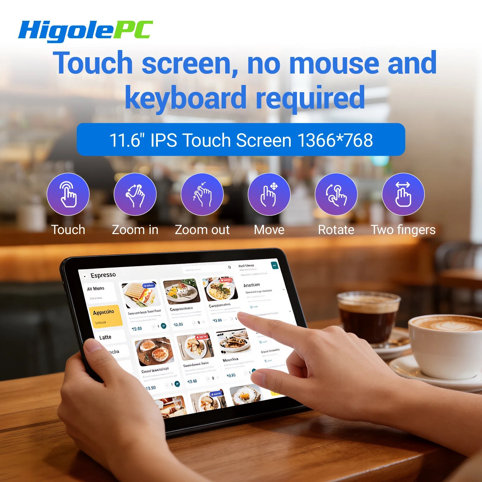 Higole F11 Pro 11.6'' Mini Computers Intel N5100 Windows 11 WiFi5 8GB 128GB BT 4K HDMI RS-232 Laptop Desktop PC Fanless Mini PC
