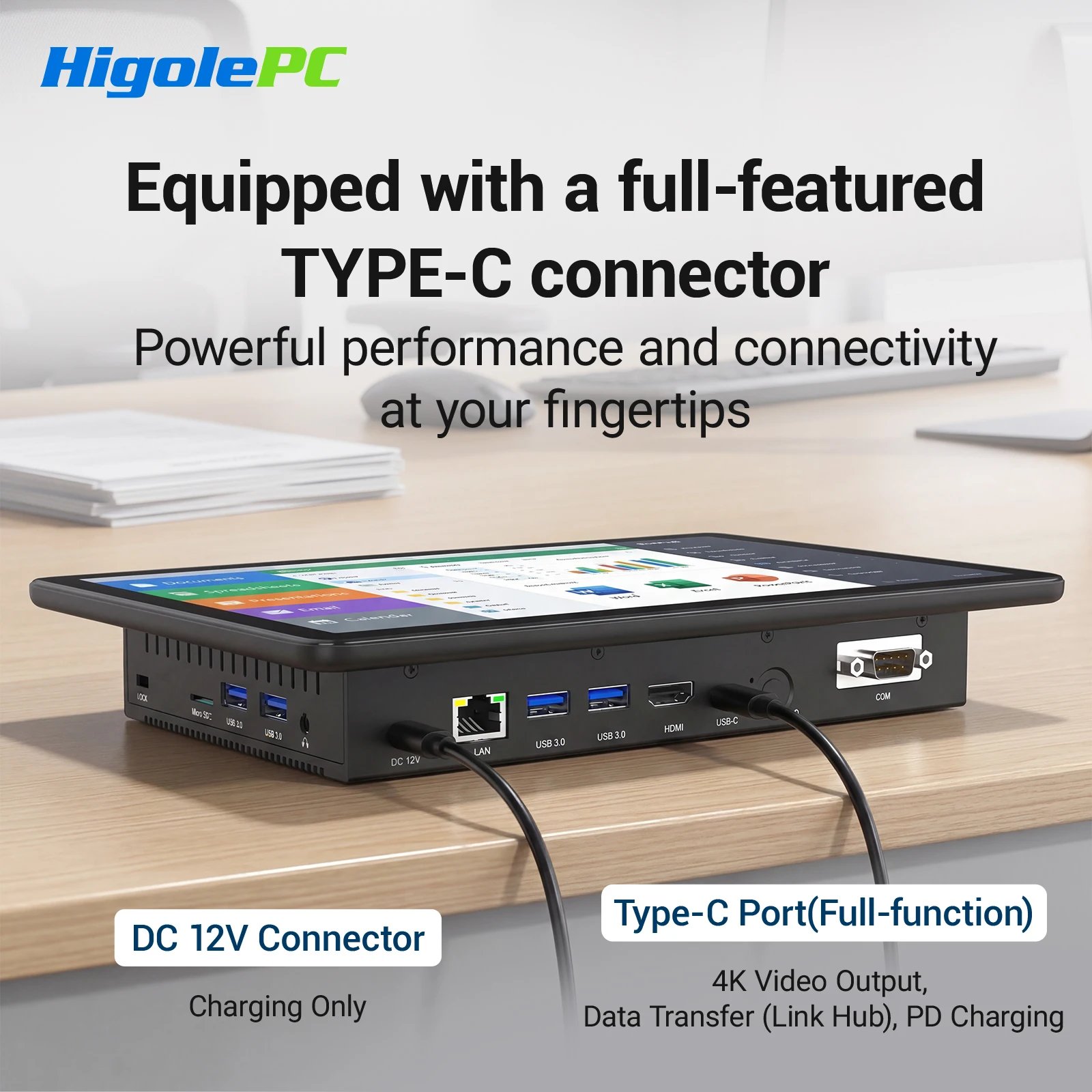 Higole F11 Pro 11.6'' Mini Computers Intel N5100 Windows 11 WiFi5 8GB 128GB BT 4K HDMI RS-232 Laptop Desktop PC Fanless Mini PC
