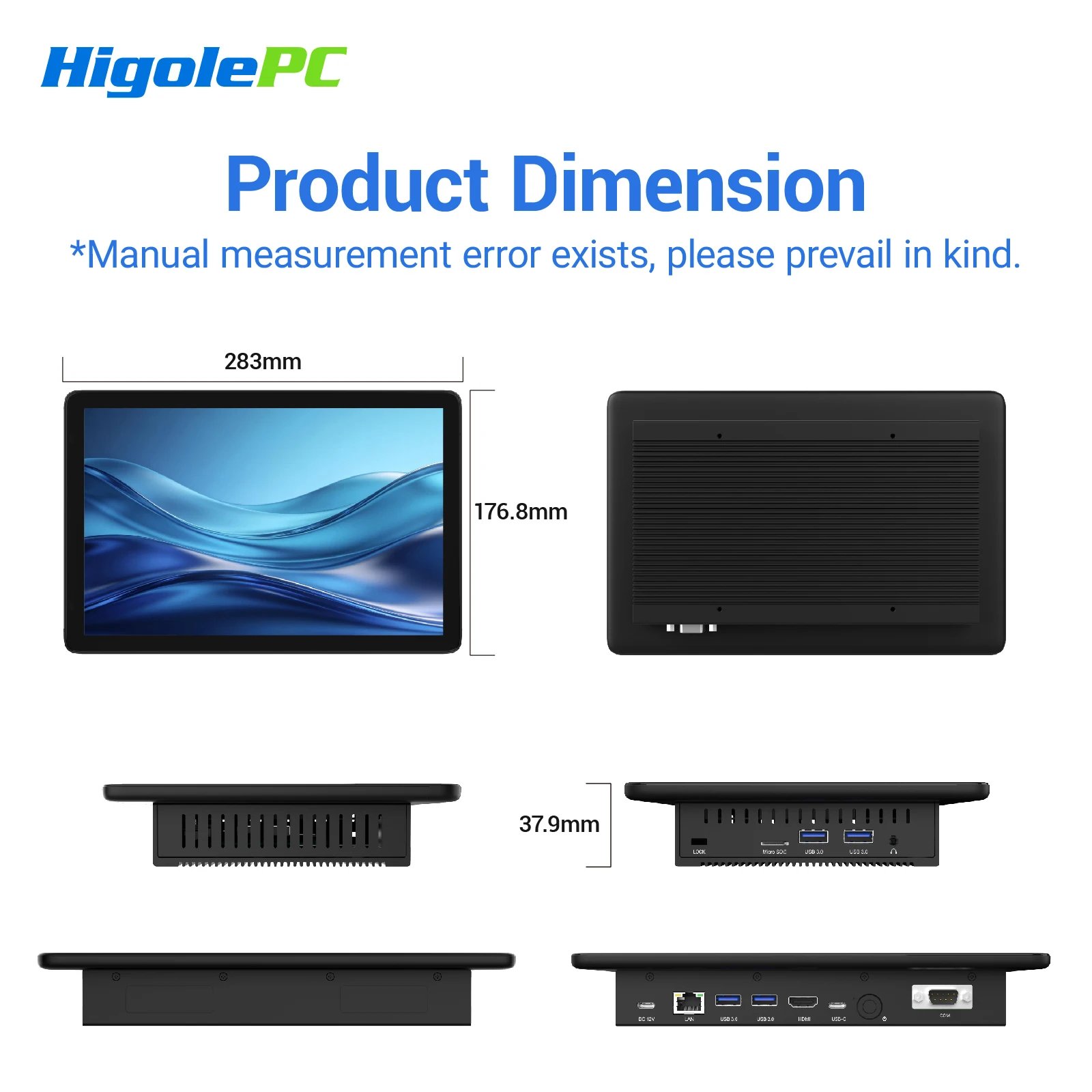 Higole F11 Pro 11.6'' Mini Computers Intel N5100 Windows 11 WiFi5 8GB 128GB BT 4K HDMI RS-232 Laptop Desktop PC Fanless Mini PC