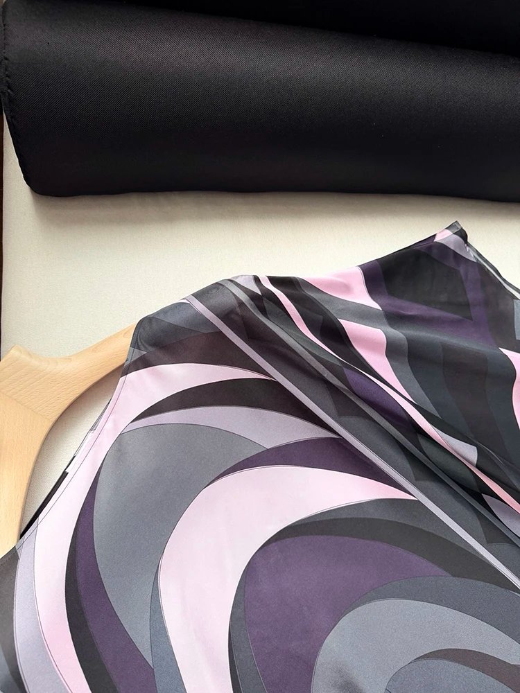 Spring Summer Fashion Vintage Geometric Print Loose Floor-Length Dress Women's O-Neck Batwing  Long Sleeve Casual Long Dress